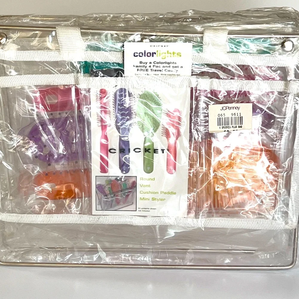 Cricket Hair Brush Caddy with Four Colorful Brushes.  New with Tags.